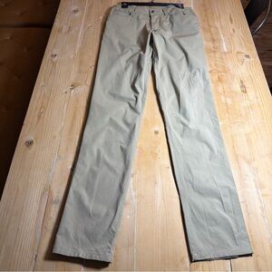 Lululemon ABC Slim Fit 5 Pocket Pants Mens‎ 32x35 Tan Warpstreme Quick Drying